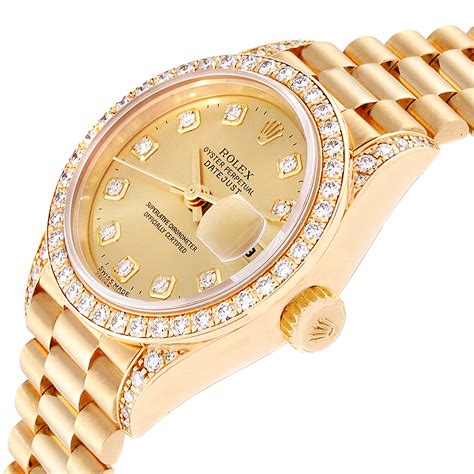 gold and diamond rolex datejust|rolex datejust with diamonds price.